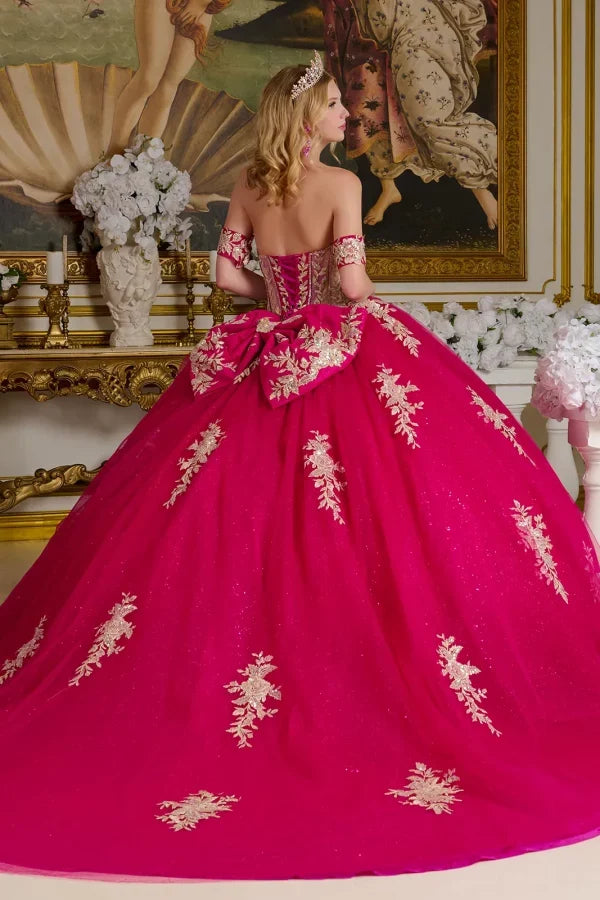 Off Shoulder Sweetheart Neckline Quinceanera Dress by Elizabeth K - GL3641