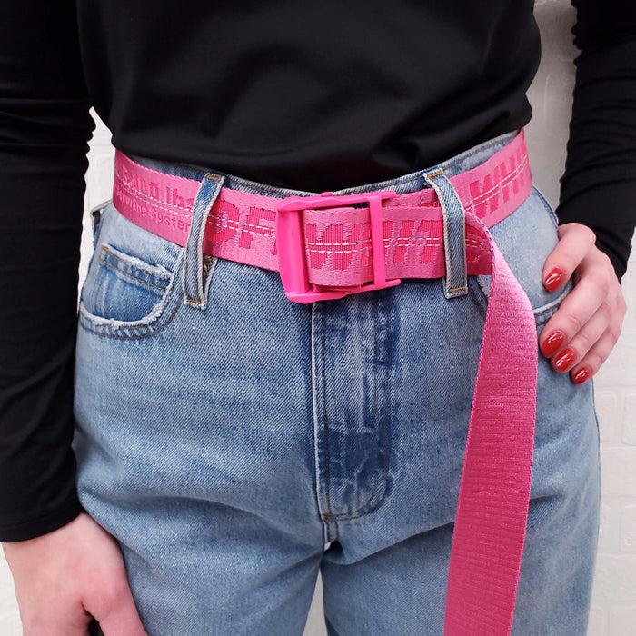 OFF-WHITE PINK INDUSTRIAL BELT - SIZE O/S