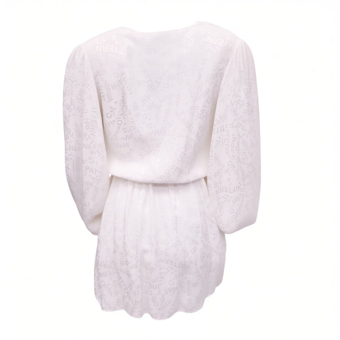 OFF-WHITE RUNWAY LOGO PATTERNED DRESS - SIZE 38