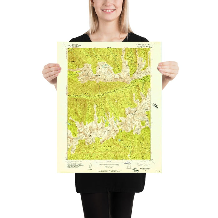 Old Map of Alta, Utah by USGS, 1955 – Snowbird, Little Cottonwood Canyon & Wasatch Range