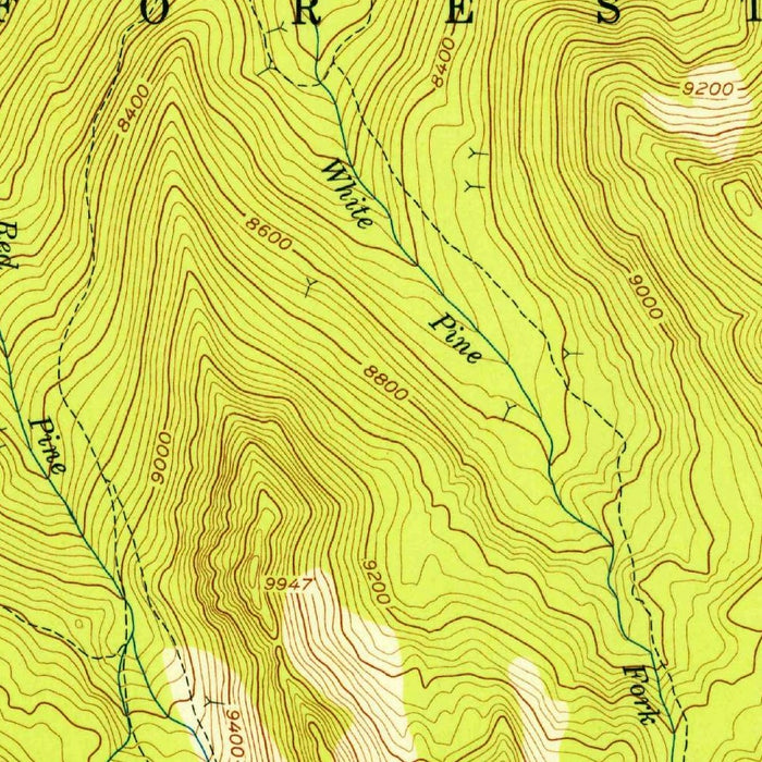 Old Map of Alta, Utah by USGS, 1955 – Snowbird, Little Cottonwood Canyon & Wasatch Range