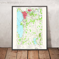 Old Map of Burlington, Vermont by USGS, 1948 – Shelburne, Lake Champlain & Winooski River