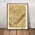 Old Map of Charlottesville, Virginia by USGS, 1939 – University of Virginia, Monticello & Rivanna River
