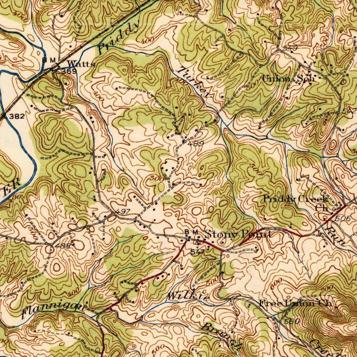 Old Map of Charlottesville, Virginia by USGS, 1939 – University of Virginia, Monticello & Rivanna River