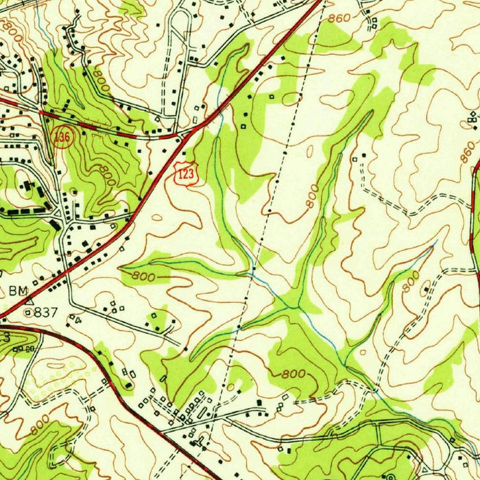 Old Map of Clemson, South Carolina by USGS, 1951 – Clemson University, Lake Hartwell & Seneca River