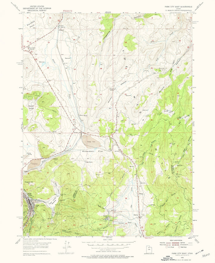 Old Map of Deer Valley, Utah by USGS, 1955 – Park City, Kamas & Heber City