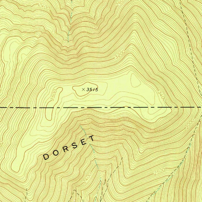 Old Map of Dorset, Vermont by USGS, 1967 – Manchester, Danby & Dorset Mountain