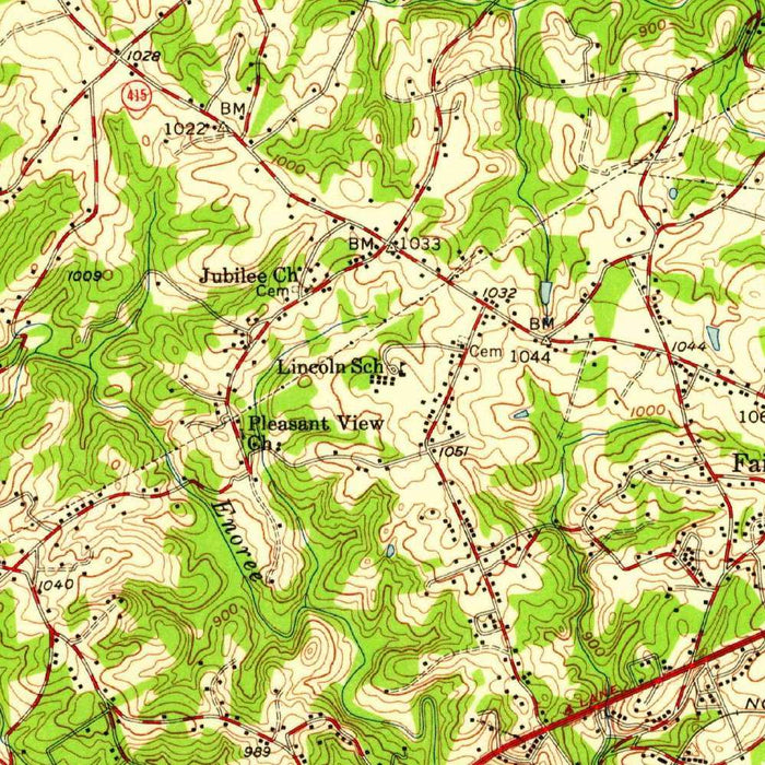 Old Map of Greenville, South Carolina by USGS, 1957 – Travelers Rest, Paris Mountain & Reedy River