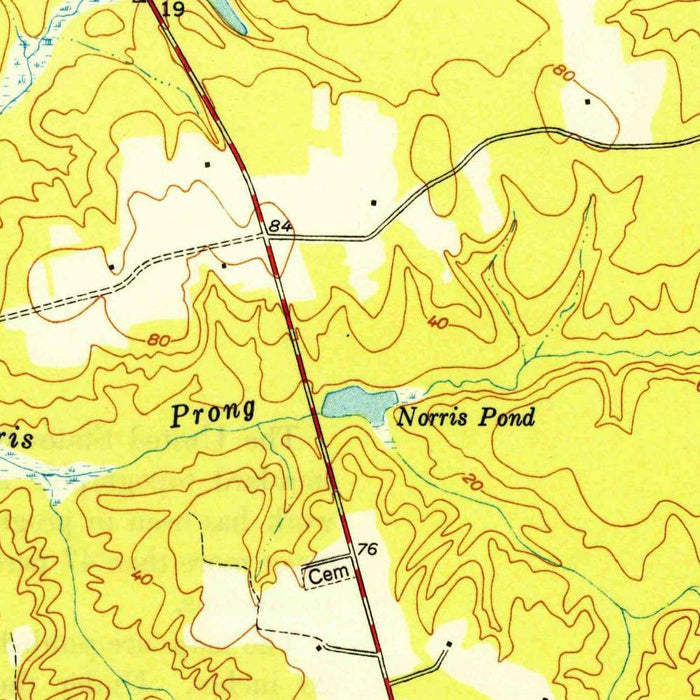 Old Map of Irvington, Virginia by USGS, 1949 – Rappahannock River & Kilmarnock
