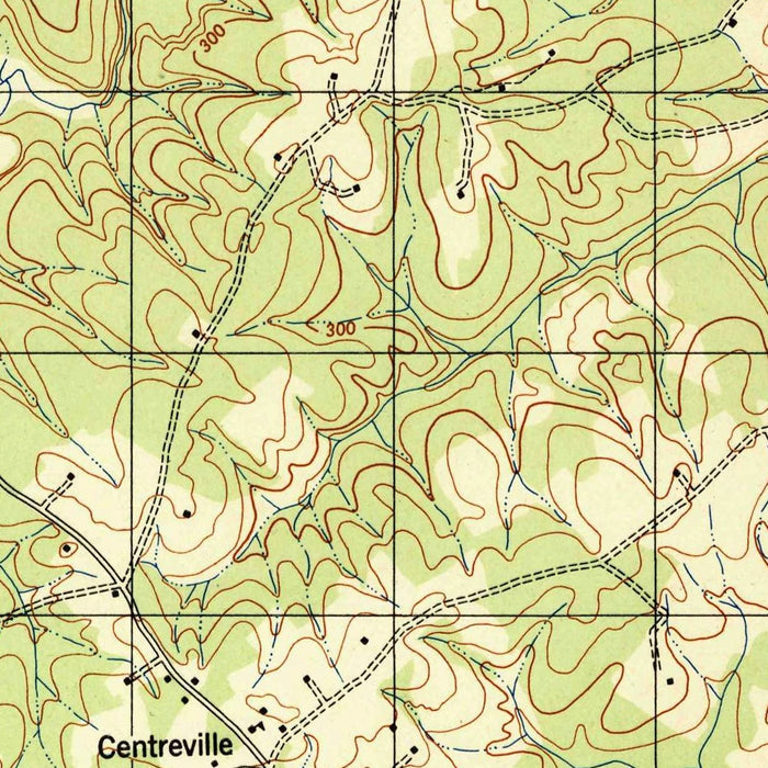 Old Map of Lake Anna, Virginia by USGS, 1942 – Contrary Creek, Route 208 & War Department Sites