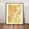 Old Map of Manchester, Vermont by USGS, 1900 – Dorset, Arlington & Equinox Mountain