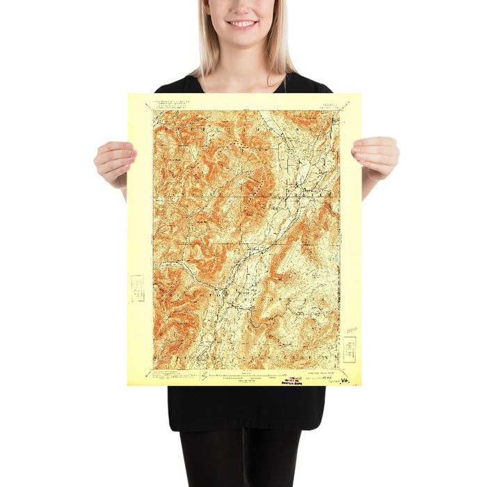 Old Map of Manchester, Vermont by USGS, 1900 – Dorset, Arlington & Equinox Mountain