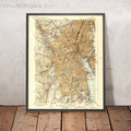 Old Map of Providence, Rhode Island by USGS, 1939 – Pawtucket, Cranston & Narragansett Bay