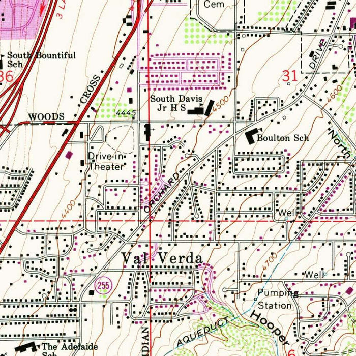 Old Map of Salt Lake City, Utah by USGS, 1963 – Great Salt Lake & Wasatch Mountains