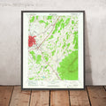 Old Map of Shenandoah Valley, Virginia by USGS, 1964 – Harrisonburg & Massanutten Mountain