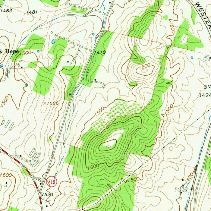 Old Map of Shenandoah Valley, Virginia by USGS, 1964 – Harrisonburg & Massanutten Mountain