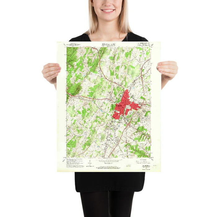 Old Map of Winchester, Virginia by USGS, 1966 – Shenandoah Valley & Opequon Creek