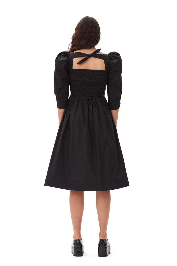 Open Neck Smock Dress