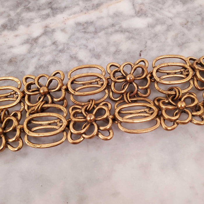 OSCAR DE LA RENTA FLORAL CHAIN BRACELET