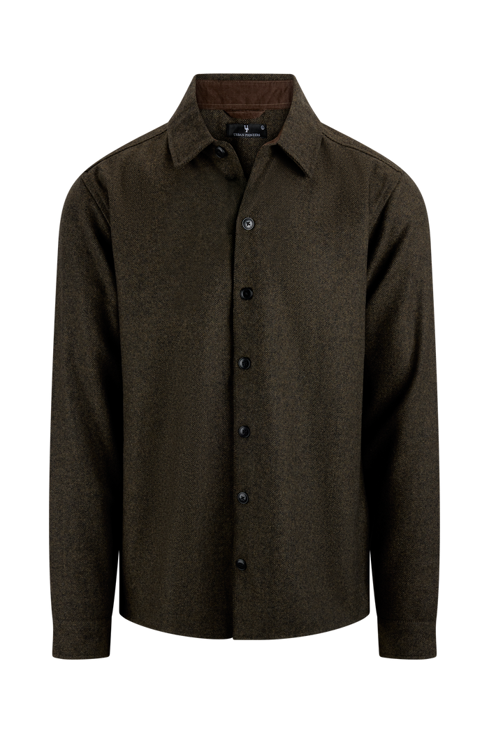 Urban Pioneers Male Oskar Wool Shirt SHIRT DARK OLIVE