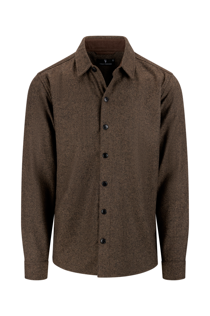 Urban Pioneers Male Oskar Wool Shirt SHIRT MID BROWN