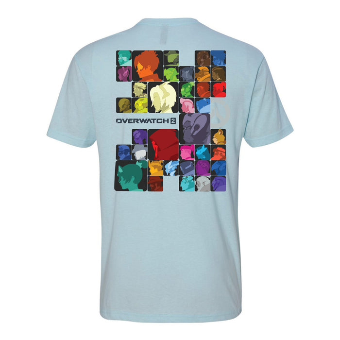 Overwatch 2 Heroes Blue T-Shirt - back view