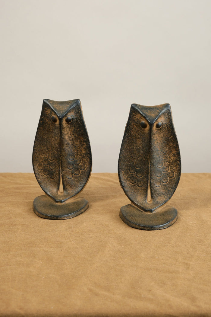 Tadahiro Baba Home Objects Owl Bookends Iron / 6.75" H