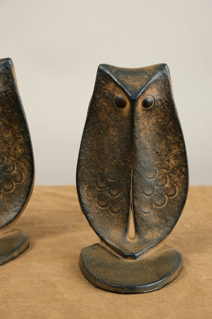 Tadahiro Baba Home Objects Owl Bookends Iron / 6.75" H