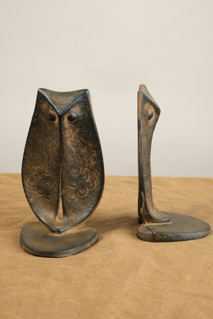 Tadahiro Baba Home Objects Owl Bookends Iron / 6.75" H
