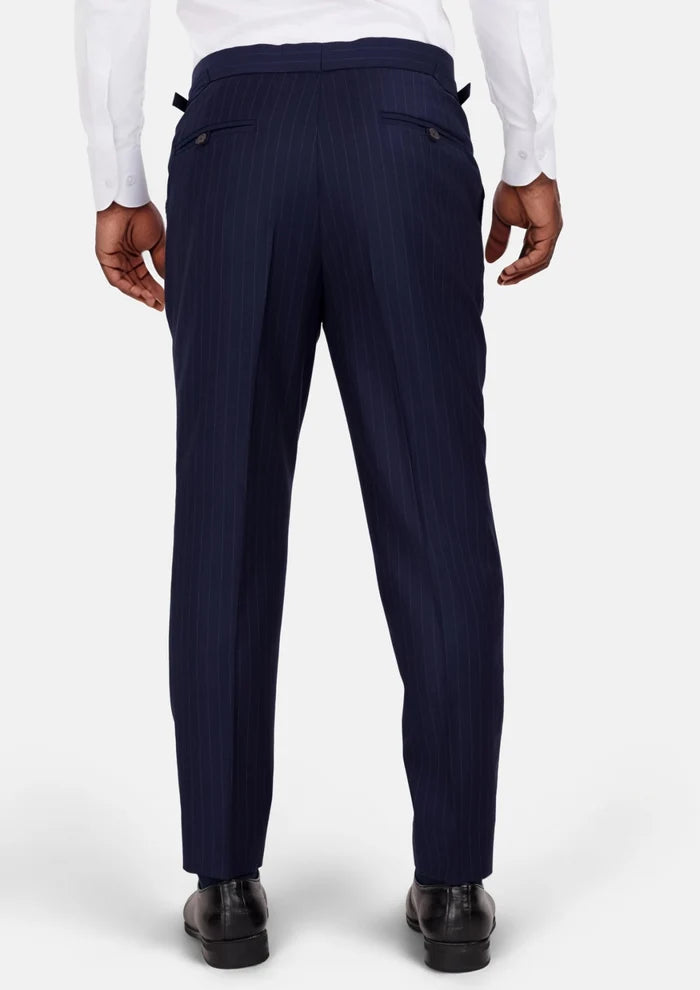 Oxford Blue Pinstripe Pants - SARTORO