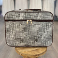 black and white briefcase bag