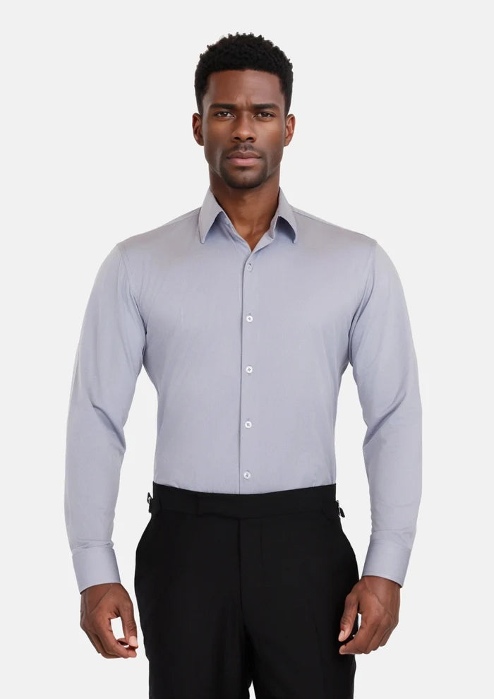 Textured Flint Gray Shirt - SARTORO
