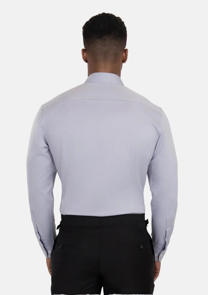 Textured Flint Gray Shirt - SARTORO