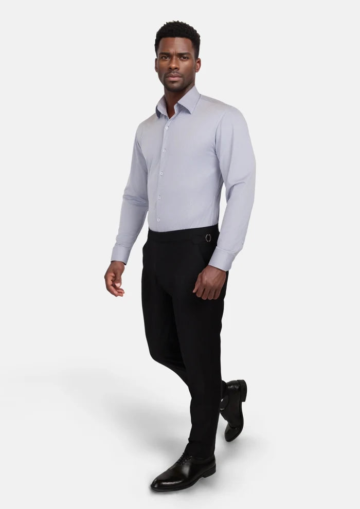 Textured Flint Gray Shirt - SARTORO
