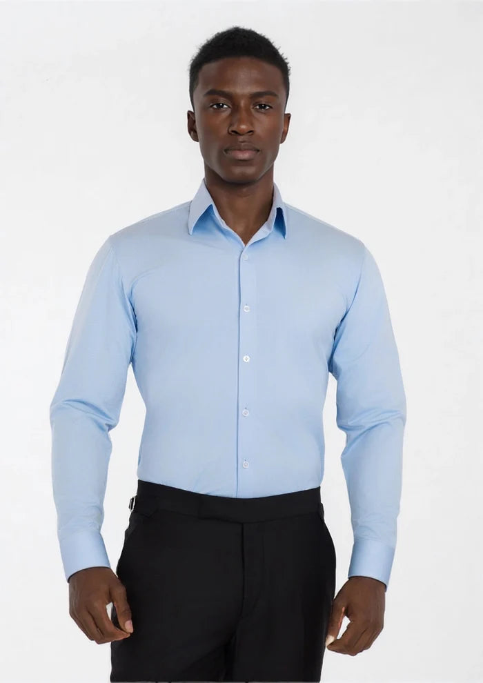 Oxford Sky Twill Shirt - SARTORO