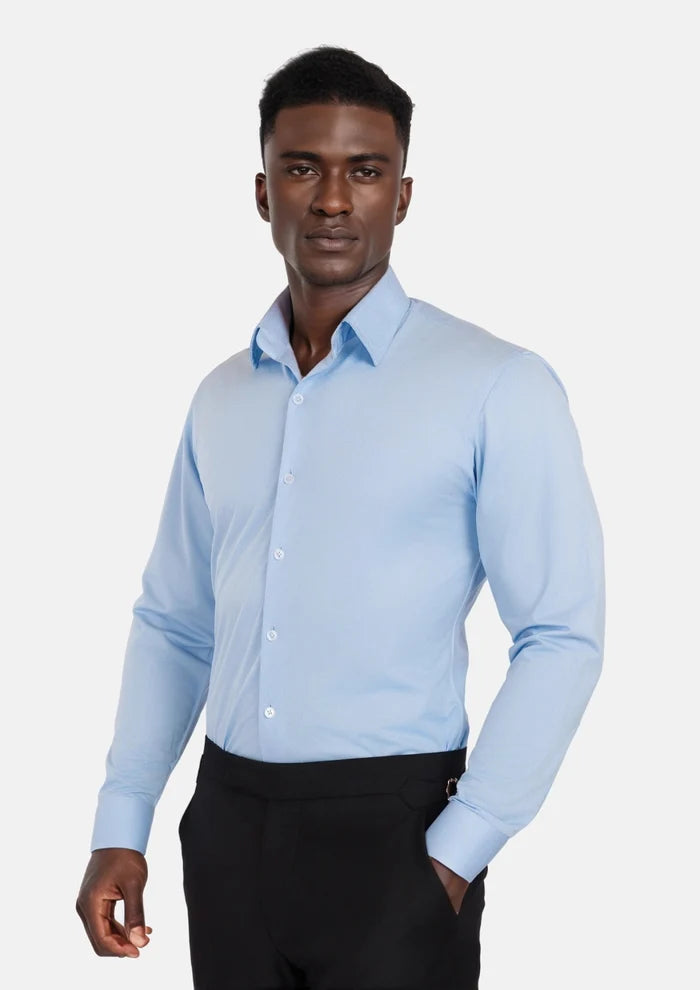 Oxford Sky Twill Shirt - SARTORO