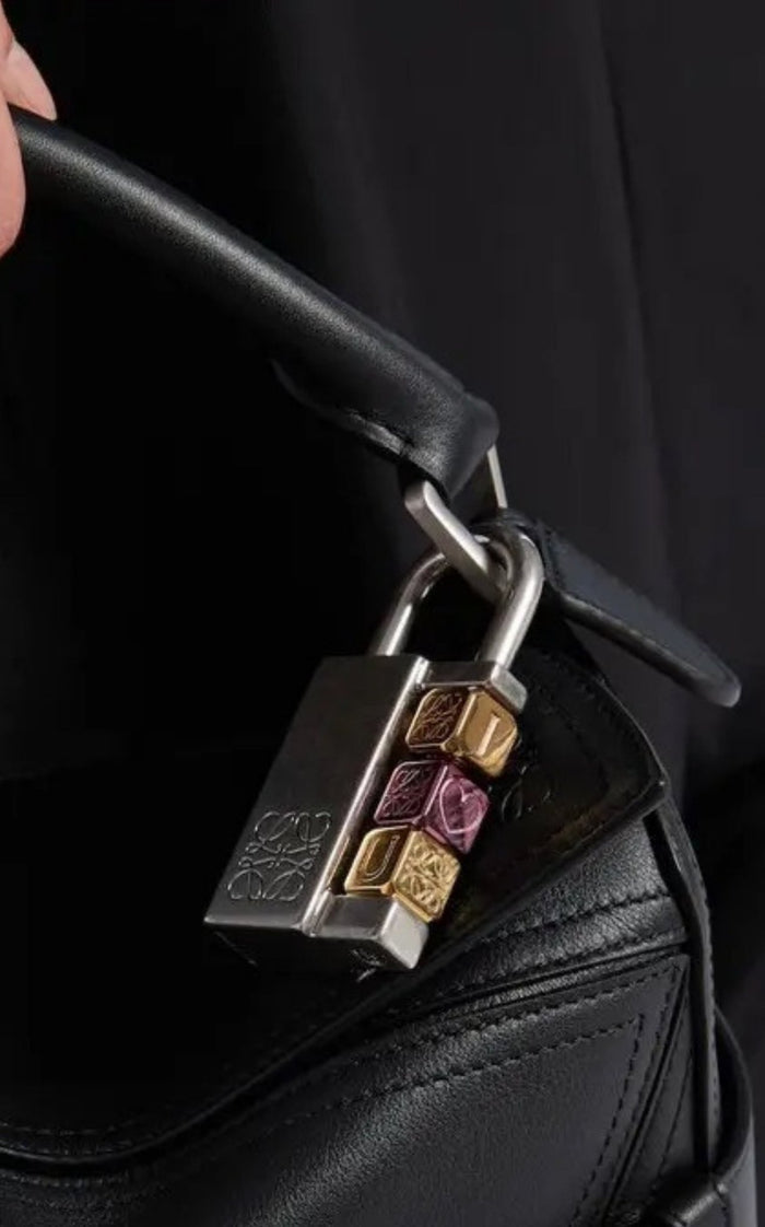 Loewe Padlock Anagram Bag Charm Silver - Runway Catalog
