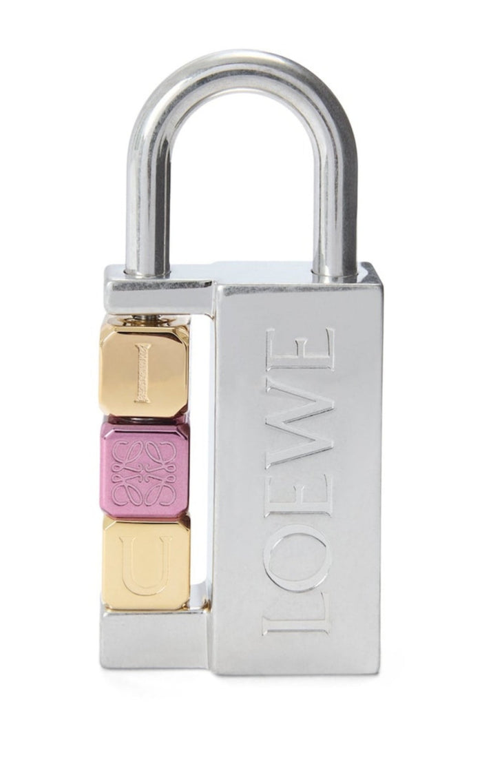 Loewe Padlock Anagram Bag Charm Silver - Runway Catalog