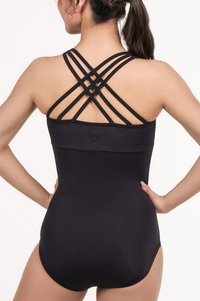 Paladia Crisscross Back Black Leotard