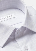 Pale Grey Grid Shirt - SARTORO