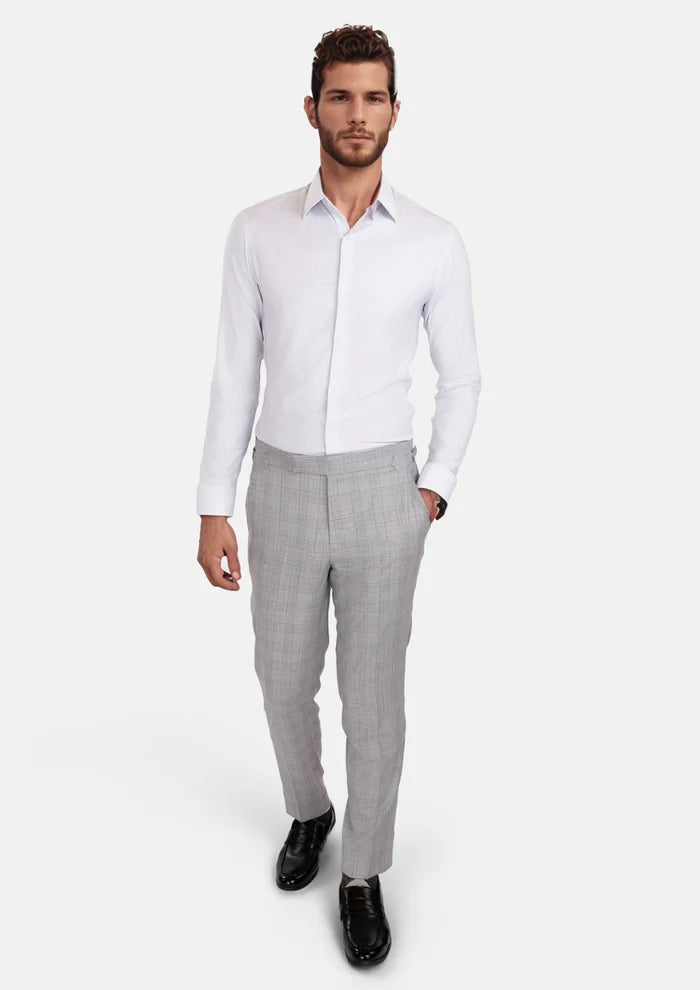 Light Grey Check Shirt - SARTORO