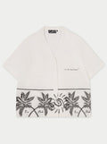 PALM EMBROIDERY SHIRT - WHITE