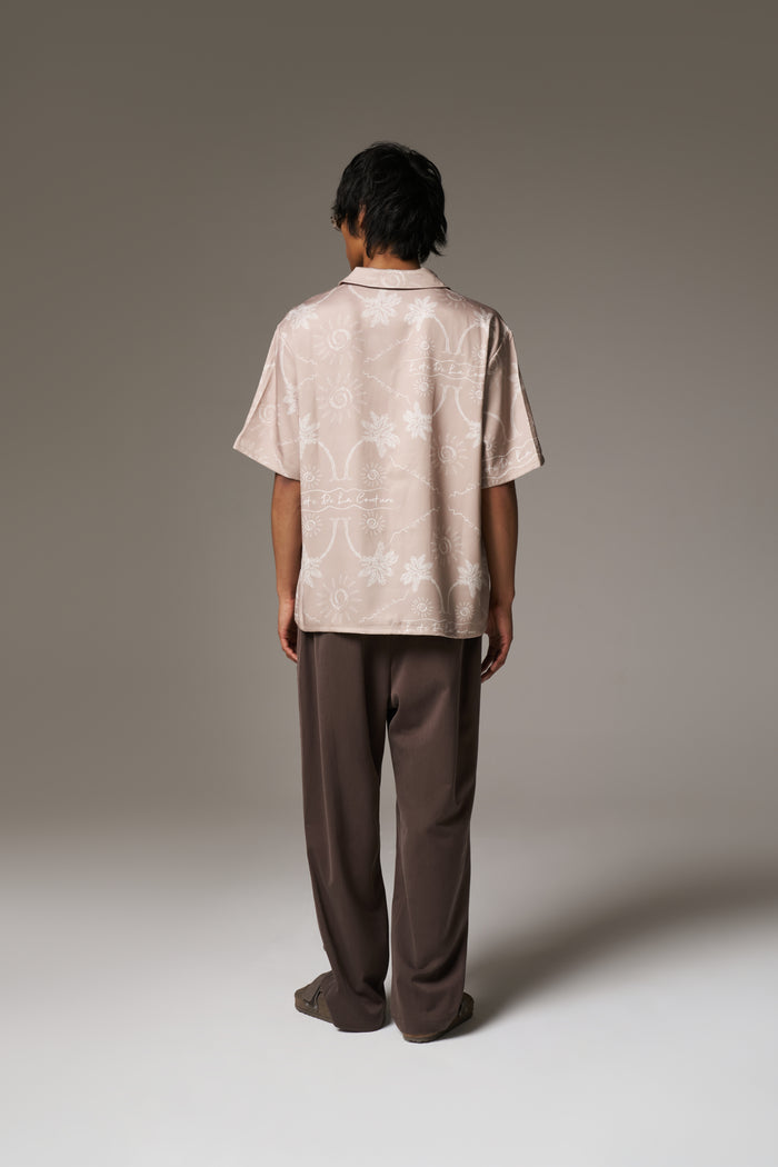 PALM PRINT SHIRT - BEIGE