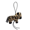 Loewe Paula’s Ibiza Zebra Leather - Trimmed Raffia Charm - Runway Catalog