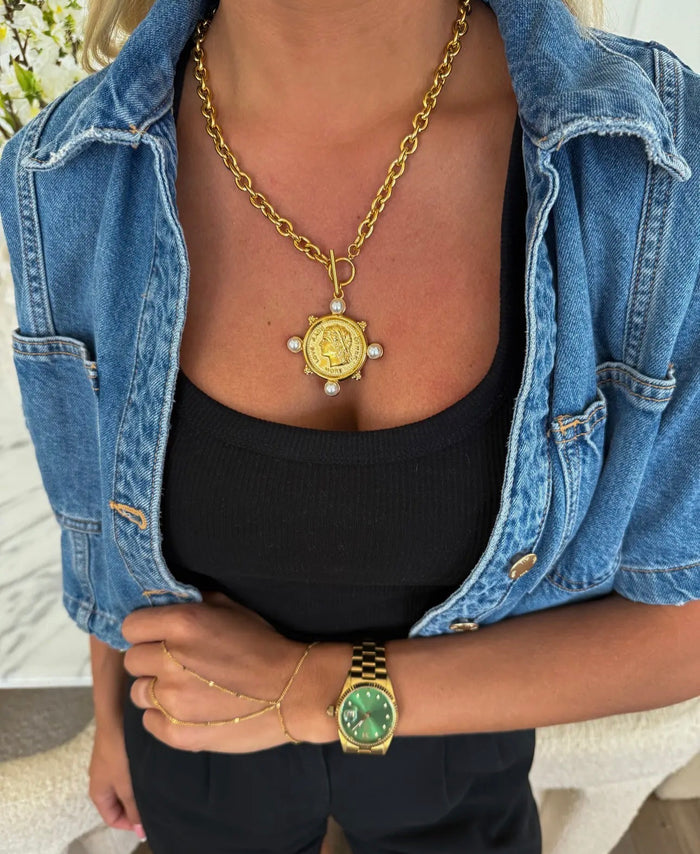 Pearl Coin Necklace