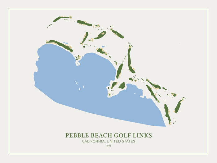 Pebble Beach Golf Links: Modern Golf Course Map
