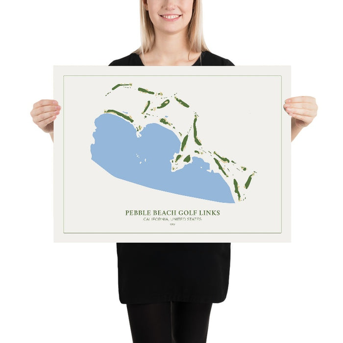 Pebble Beach Golf Links: Modern Golf Course Map