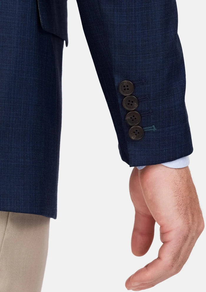 Penn Blue Sharkskin Ellis Jacket - SARTORO