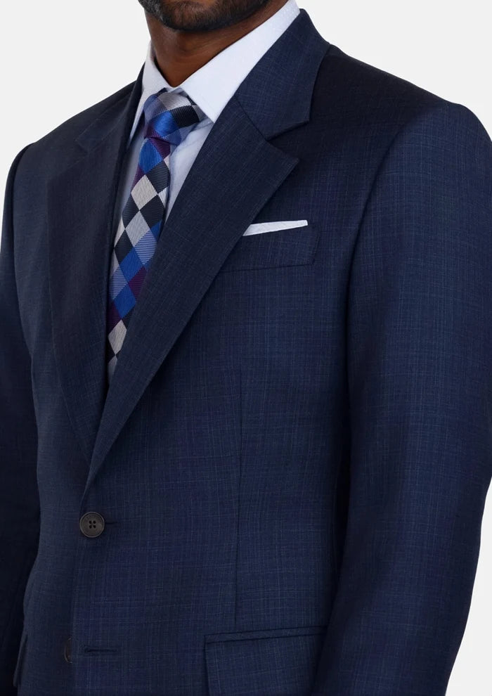 Penn Blue Sharkskin Ellis Suit - SARTORO