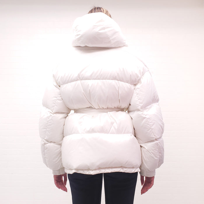 PERFECT MOMENT WHITE PUFFER COAT WITH BELT - SIZE L